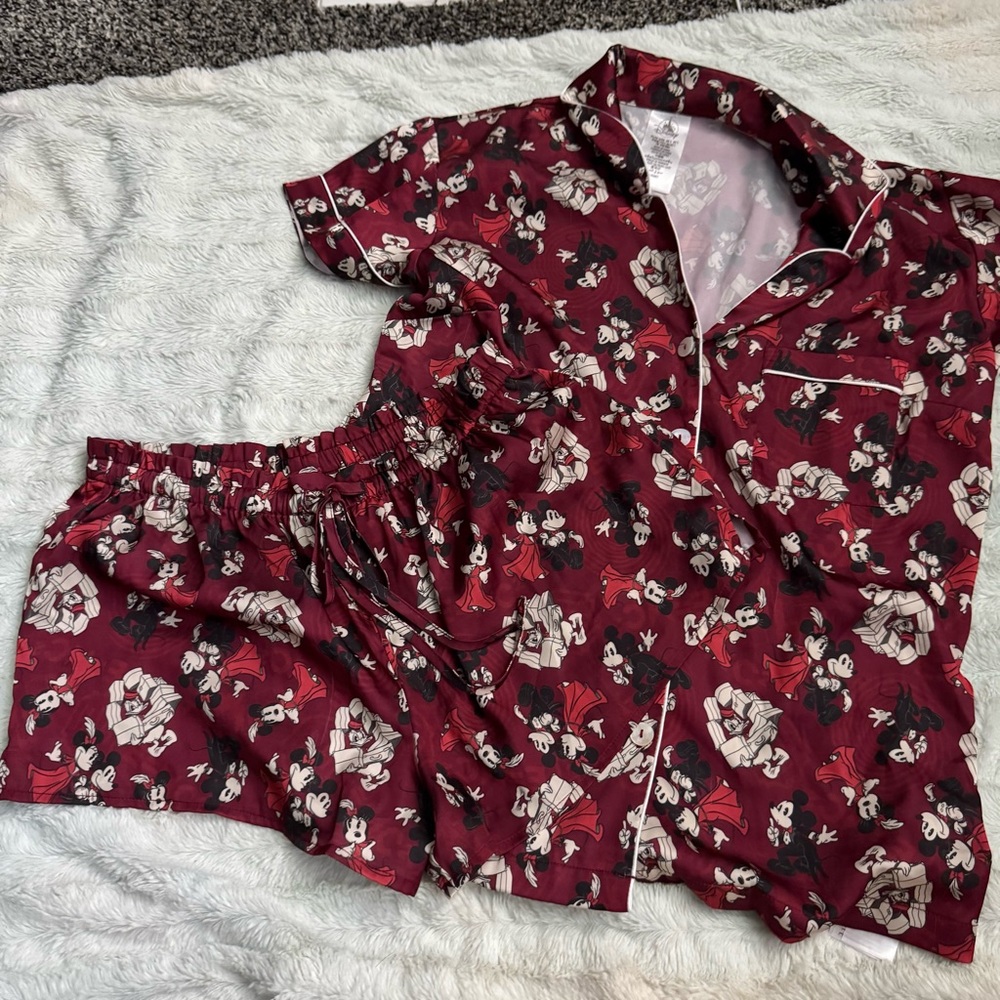 Disney Burgundy Pajama Set